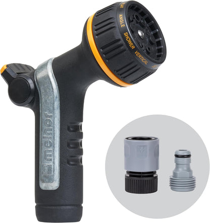 XT Metal 7-Pattern Hose Nozzle: Rear Trigger, Slip-Resistant Grip