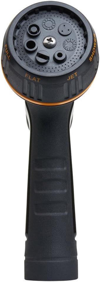 XT Metal 7-Pattern Hose Nozzle: Rear Trigger, Slip-Resistant Grip