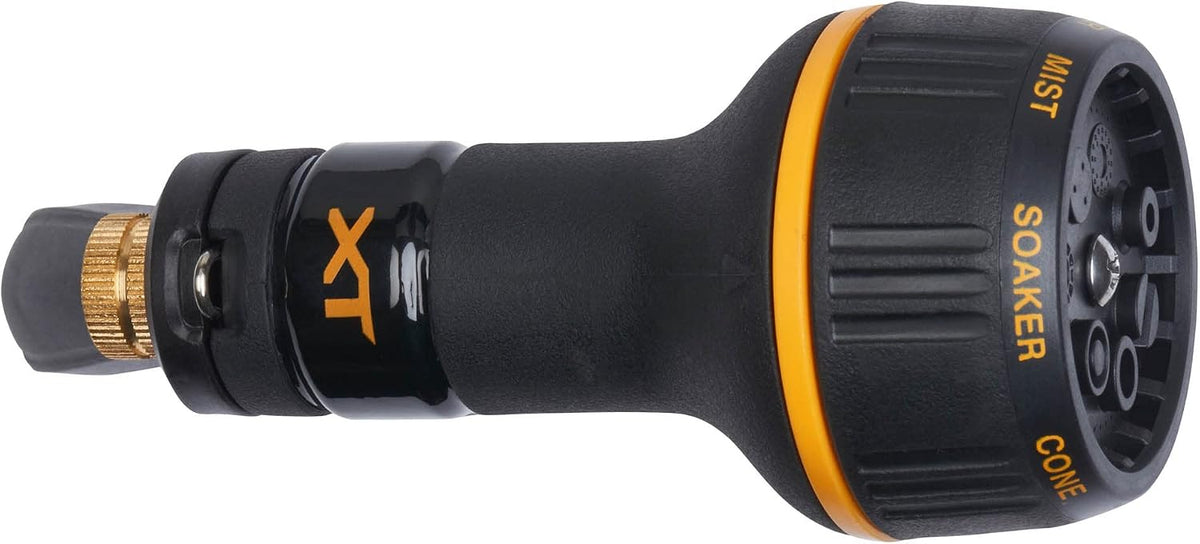 XT Metal 7-Pattern Hose Nozzle: Rear Trigger, Slip-Resistant Grip