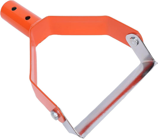 Stirrup Hoe Mini Garden Hoe Hollow Trapezoidal Head Hand Forged Carbon Steel for Weeding Loosening Soil Digging Planting with Lightweight Compact Design (Orange)