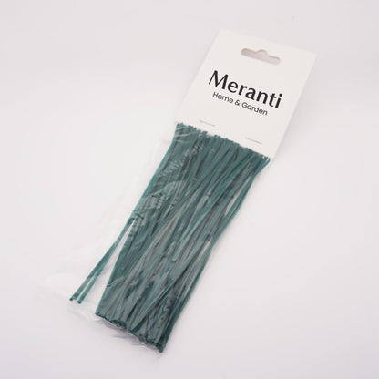 6 Inch Plastic Plant Twist Tie (100-Pack), Natural Green Color