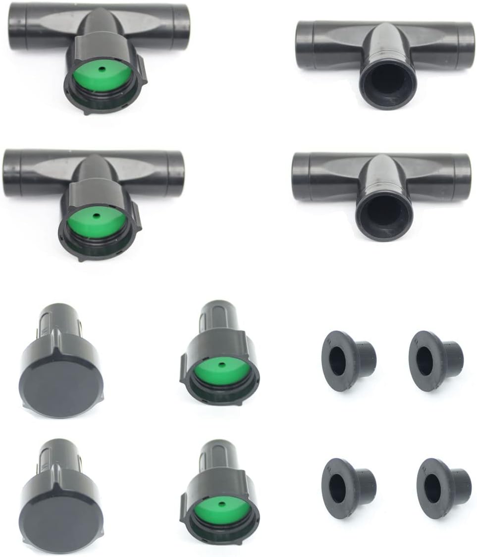 Soaker Hose Accessory, Garden Hose Fittings Kit Quick Set Connector for 3/8" Tubing, Irrigation Water Hose Adapter