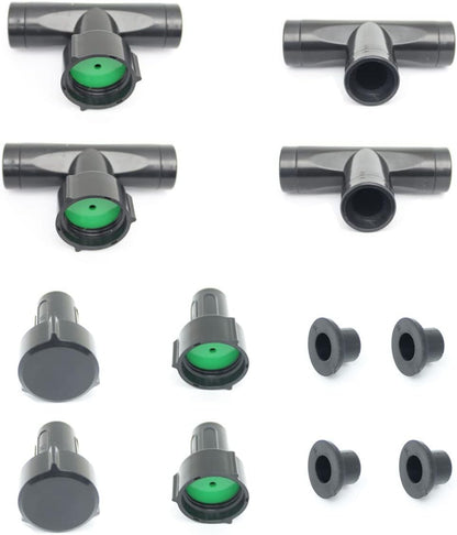 Soaker Hose Accessory, Garden Hose Fittings Kit Quick Set Connector for 3/8" Tubing, Irrigation Water Hose Adapter