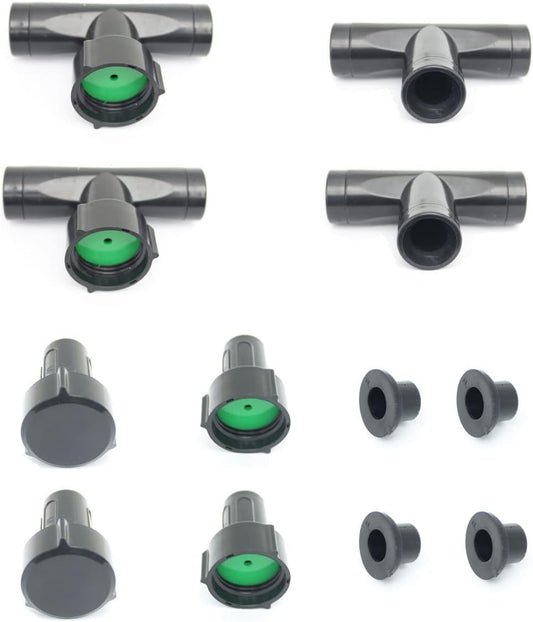 Soaker Hose Accessory, Garden Hose Fittings Kit Quick Set Connector for 3/8" Tubing, Irrigation Water Hose Adapter