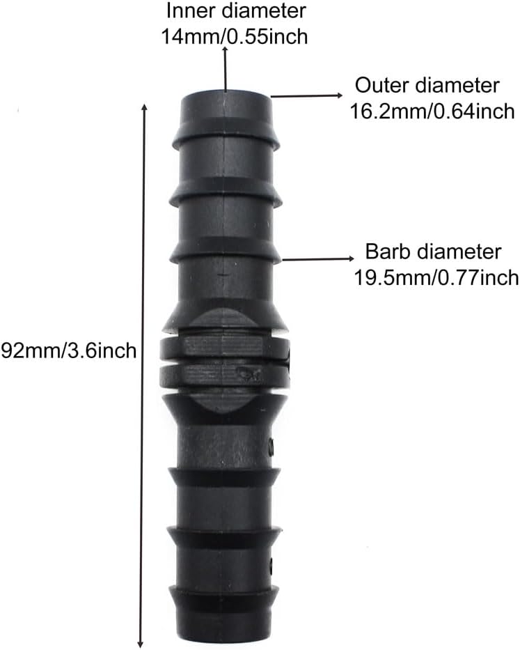 Soaker Hose Accessory, Garden Hose Fittings Kit Quick Set Connector for 3/8" Tubing, Irrigation Water Hose Adapter