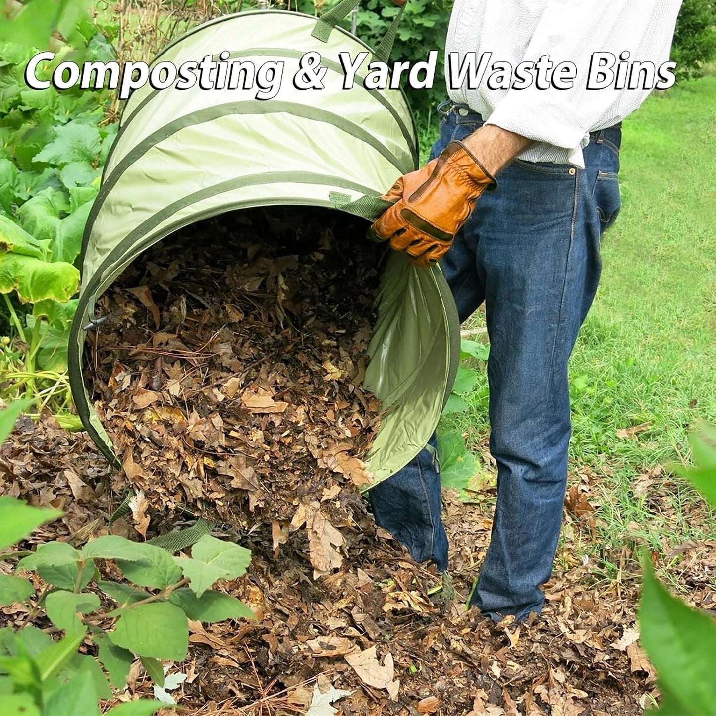 45 Gallon Collapsible Garden Bag Hard Bottom