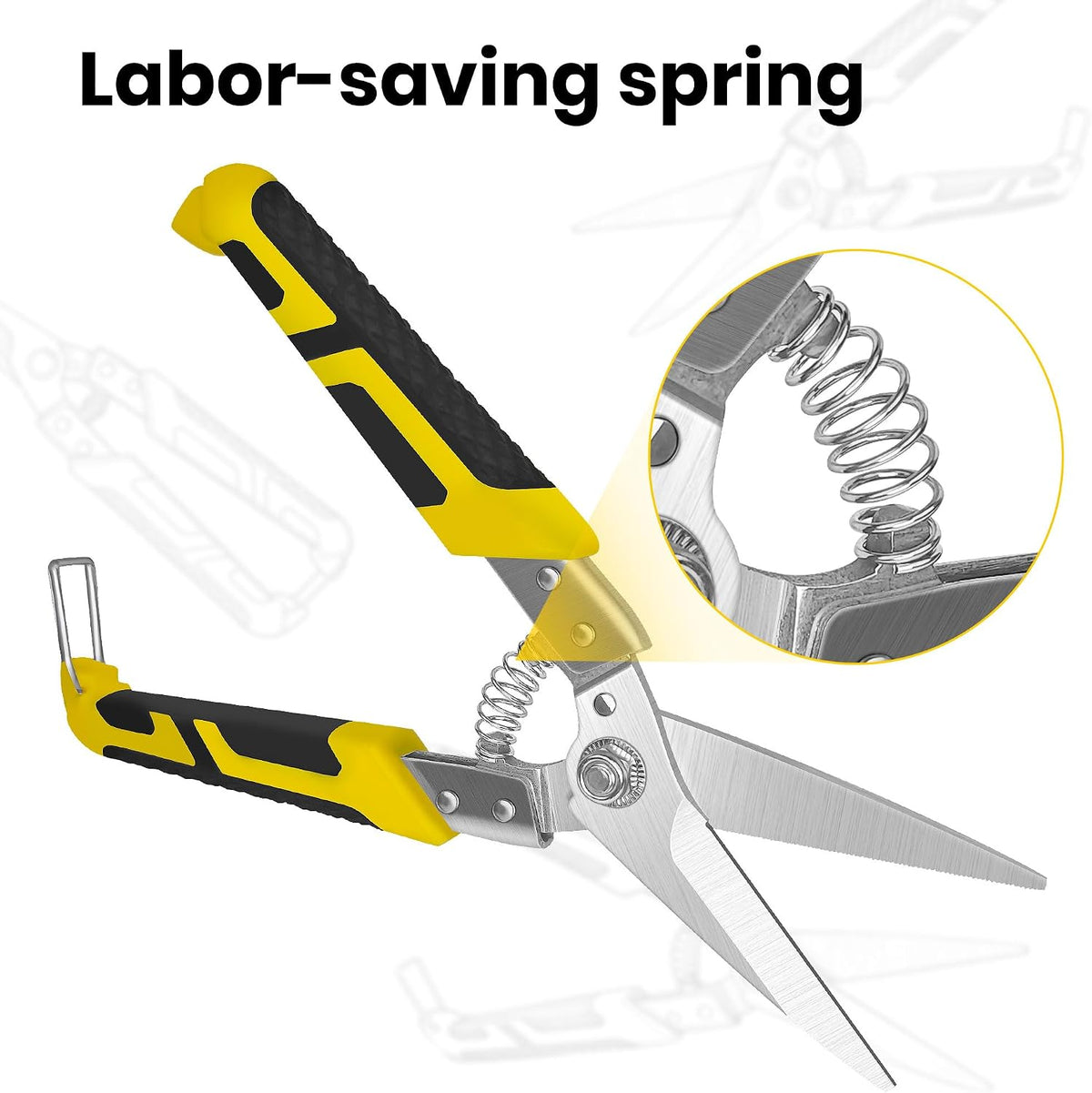 8.7 Inch Tin Snips Heavy Duty Metal Cutter