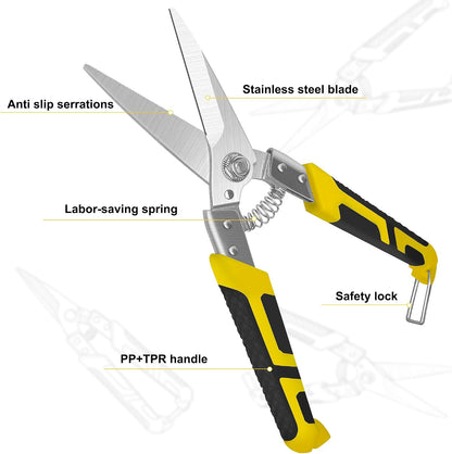 8.7 Inch Tin Snips Heavy Duty Metal Cutter