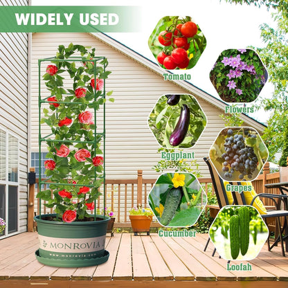 Tomato Cages,3 Packs Square Tomato Cage for Garden Plant Support,41 * 15 * 15in Heavy Duty Steel Plant Tower Stakes Trellis for Climbing Vegetables Flowers Fruits