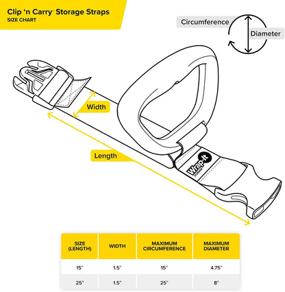 Clip 'n Carry Straps - 25" (3-Pack)