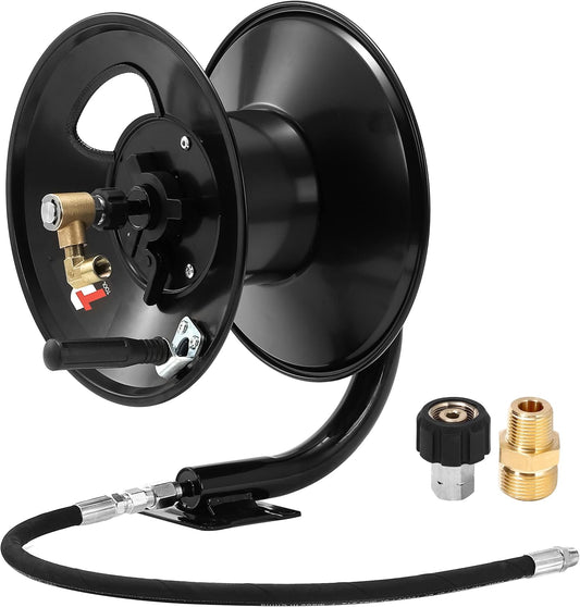 Pressure Washer Hose Reel 100FT x 3/8" / 150FT x 1/4" for Water