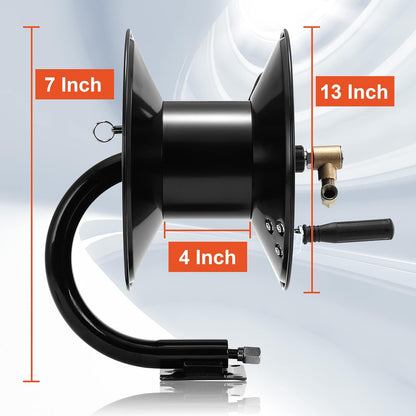 Pressure Washer Hose Reel 100FT x 3/8" / 150FT x 1/4" for Water