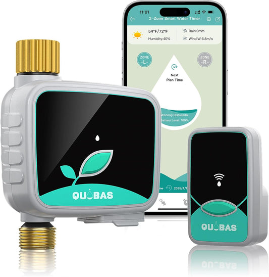 WiFi Water Timer for Garden Hose, 1 Zone Brass Smart Sprinkler Timer
