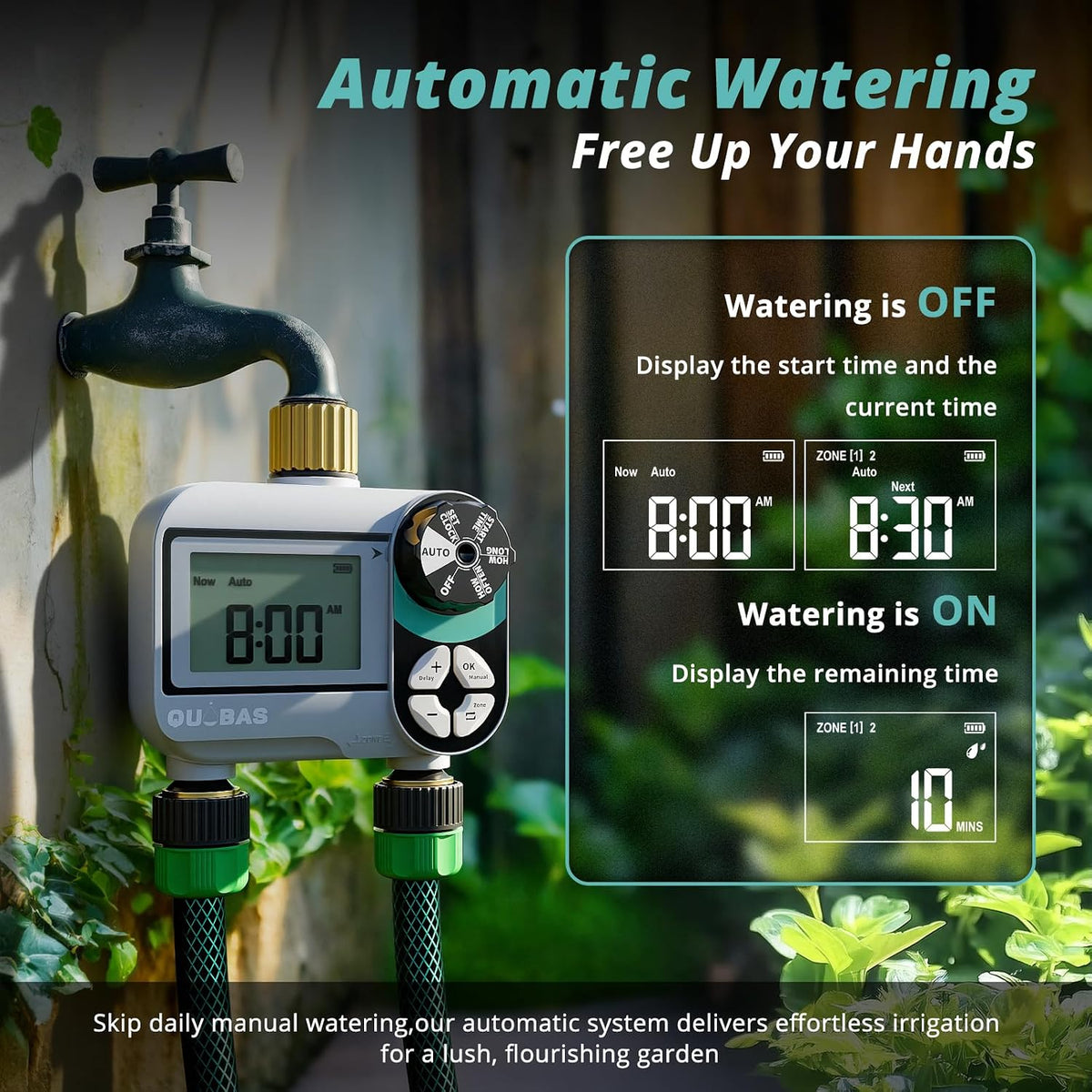 WiFi Water Timer for Garden Hose, 1 Zone Brass Smart Sprinkler Timer