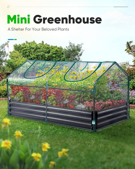 Mini Greenhouse for Indoor Outdoor, Portable Quick-Setup Tabletop