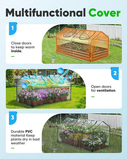 Mini Greenhouse for Indoor Outdoor, Portable Quick-Setup Tabletop