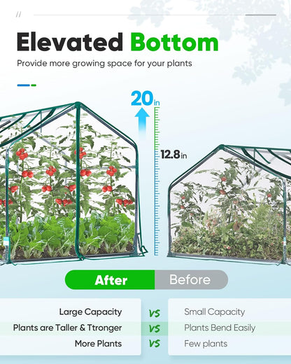 Mini Greenhouse for Indoor Outdoor, Portable Quick-Setup Tabletop