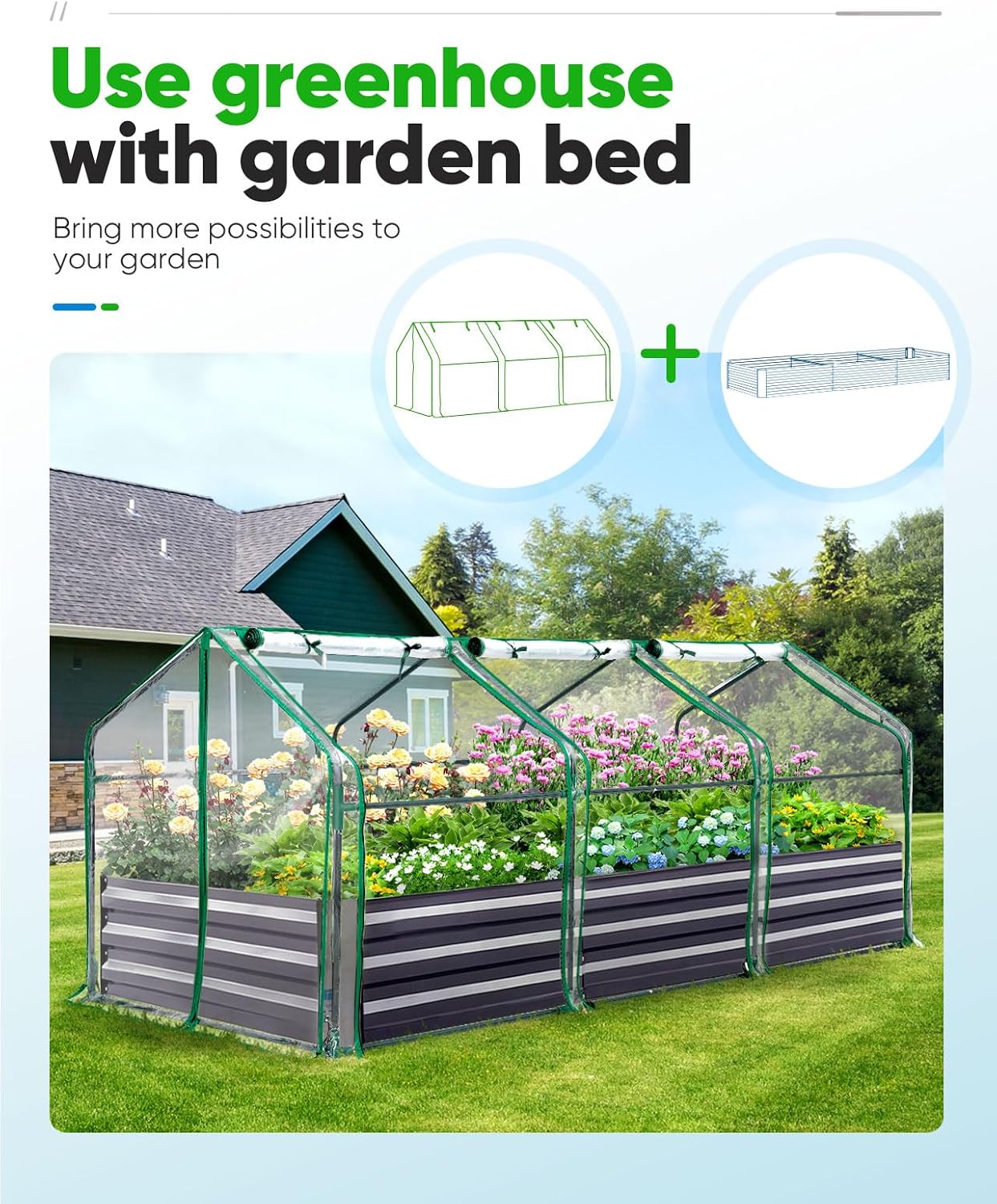 Mini Greenhouse for Indoor Outdoor, Portable Quick-Setup Tabletop