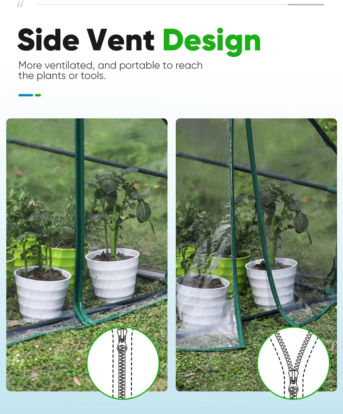 Mini Greenhouse for Indoor Outdoor, Portable Quick-Setup Tabletop