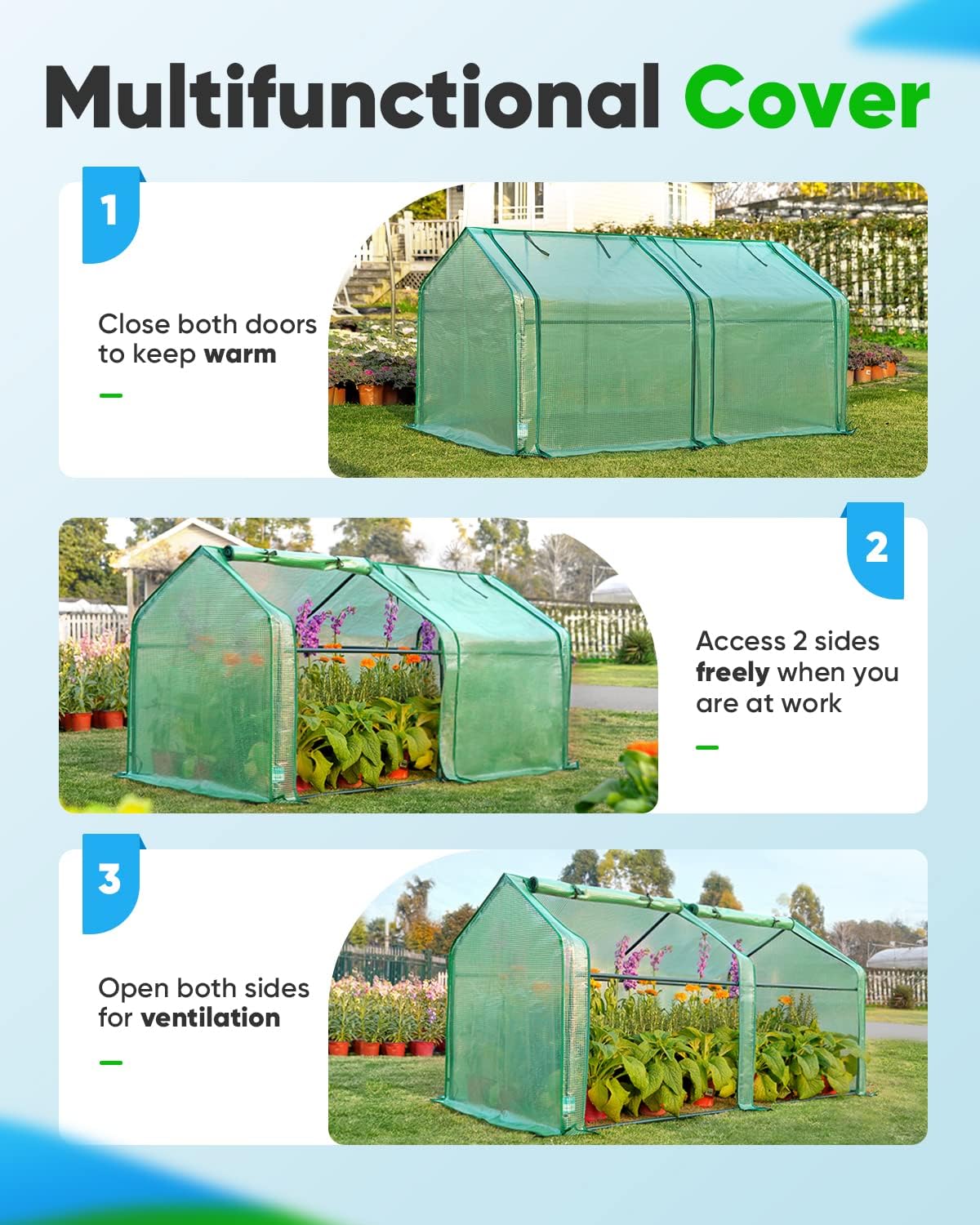 Mini Greenhouse for Indoor Outdoor, Portable Quick-Setup Tabletop