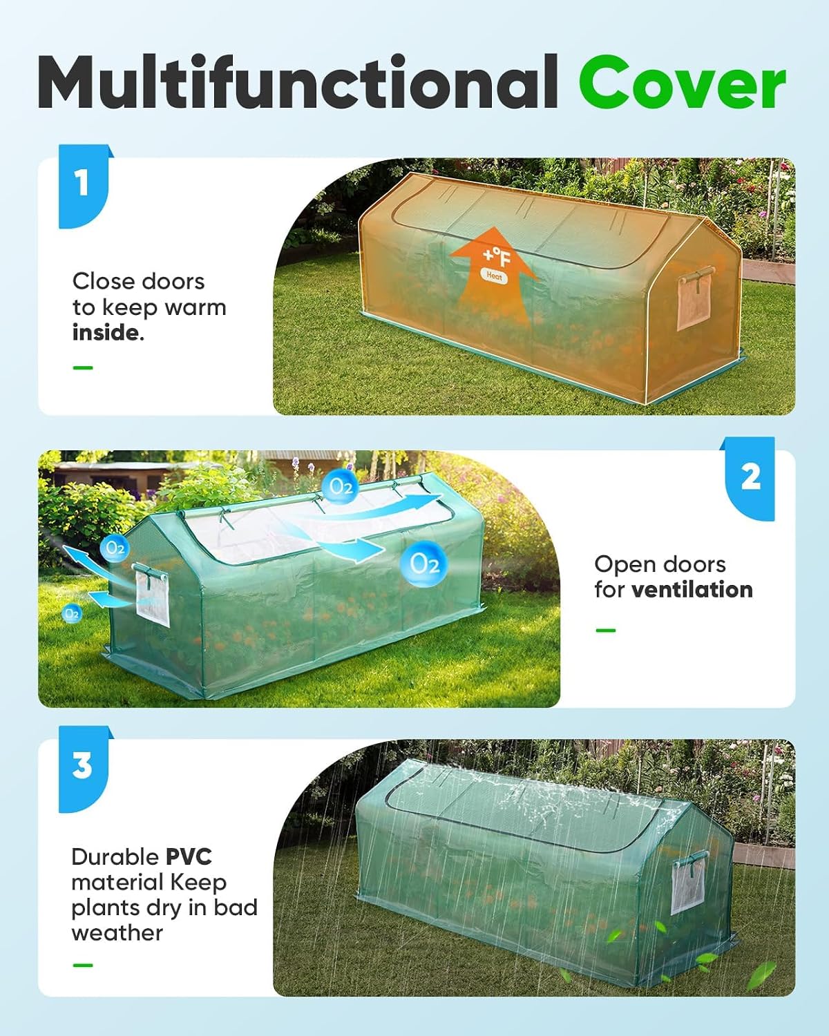 Mini Greenhouse for Indoor Outdoor, Portable Quick-Setup Tabletop
