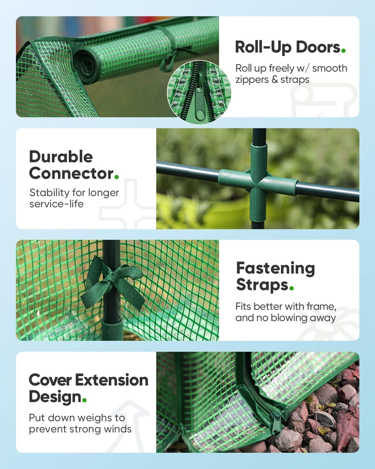 Mini Greenhouse for Indoor Outdoor, Portable Quick-Setup Tabletop