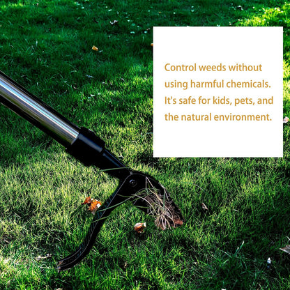 Stand-Up Weeder Tool, Long Handle 4-Claw Weed Puller