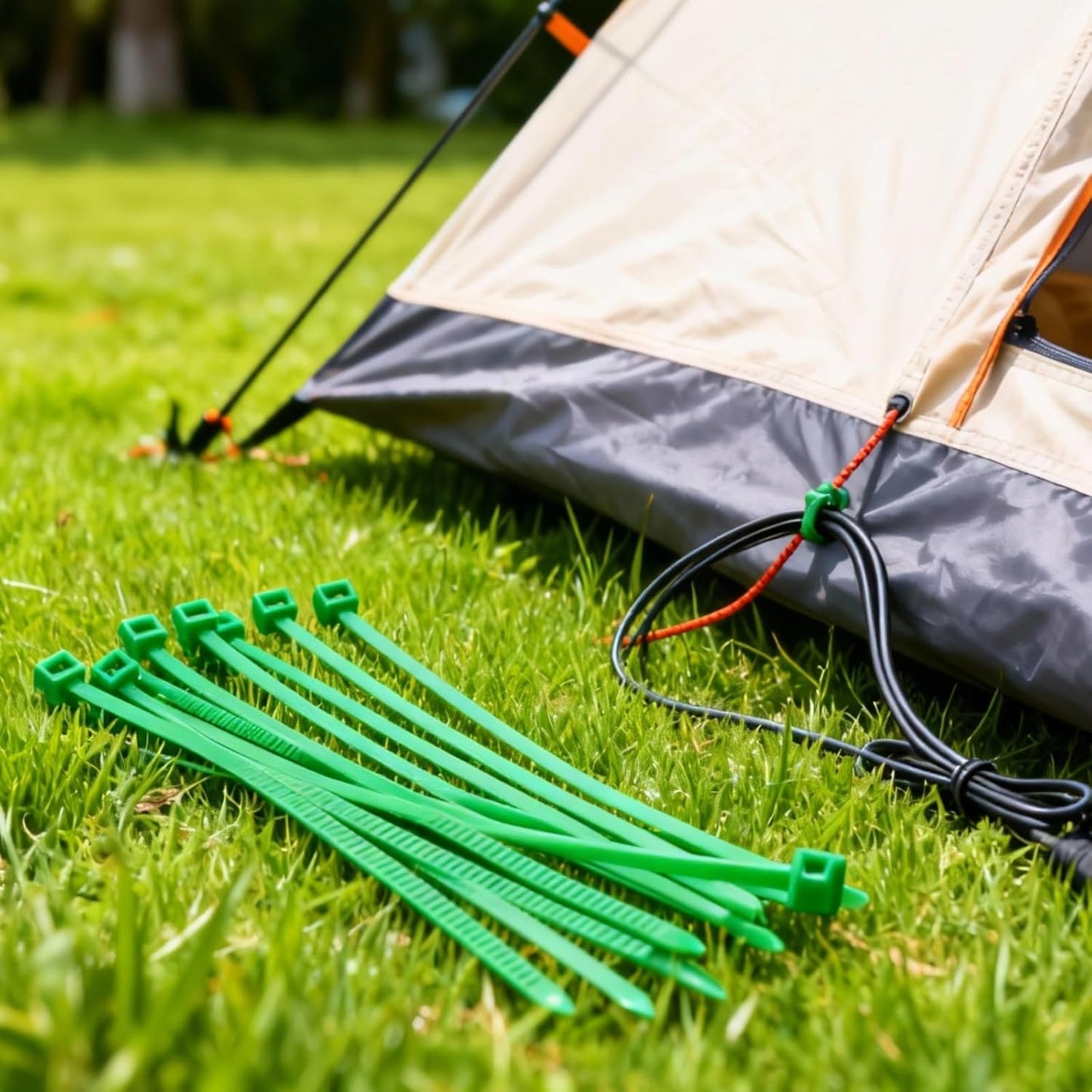 Zip Ties, 100pcs Green Cable Zip Ties 12 Inch, Heavy Duty Nylon Wire Ties High Tensile Strength, Self-Locking Nylon Tie Wraps for Indoor and Outdoor for Object Bundling and Fastening