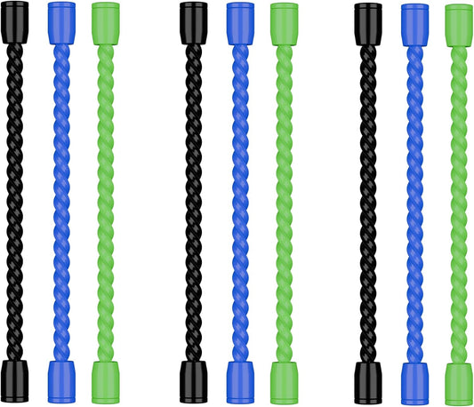 9PCS 4 Inch Silicone Cable Ties, Reusable Bendable Rubber Twist Ties