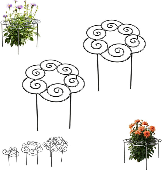 2026 Metal Plant Support Ring,Extra Large Peony Supports for Outdoor Plants,Perfect for Peonies Cages,Hydrangea Support Flower Cages,Grow-Through Plant Supports,A Garden Must-Have (2pcs*Medium)