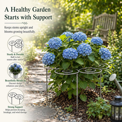 2026 Metal Plant Support Ring,Extra Large Peony Supports for Outdoor Plants,Perfect for Peonies Cages,Hydrangea Support Flower Cages,Grow-Through Plant Supports,A Garden Must-Have (2pcs*Medium)