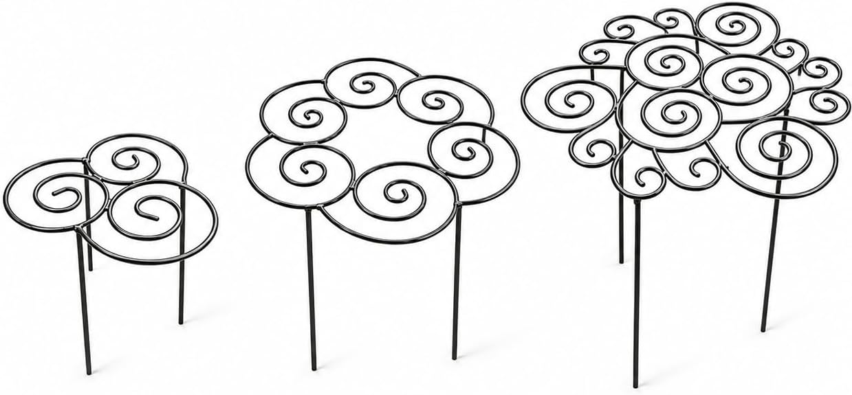 2026 Metal Plant Support Ring,Extra Large Peony Supports for Outdoor Plants,Perfect for Peonies Cages,Hydrangea Support Flower Cages,Grow-Through Plant Supports,A Garden Must-Have (2pcs*Medium)