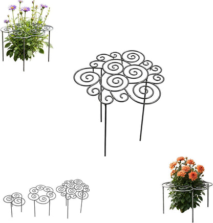 2026 Metal Plant Support Ring,Extra Large Peony Supports for Outdoor Plants,Perfect for Peonies Cages,Hydrangea Support Flower Cages,Grow-Through Plant Supports,A Garden Must-Have (2pcs*Medium)