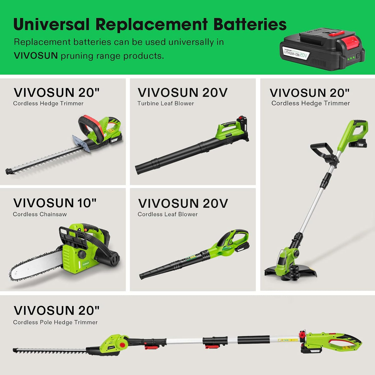 20" Cordless Hedge Trimmer, 20V Electric Bush Trimmer, 1400 RPM Shrub Trimmer, Dual-Action Laser Blade, 3/5" Cutting Capacity, Lightweight & Compact Trimmer, Battery and Fast Charger Included