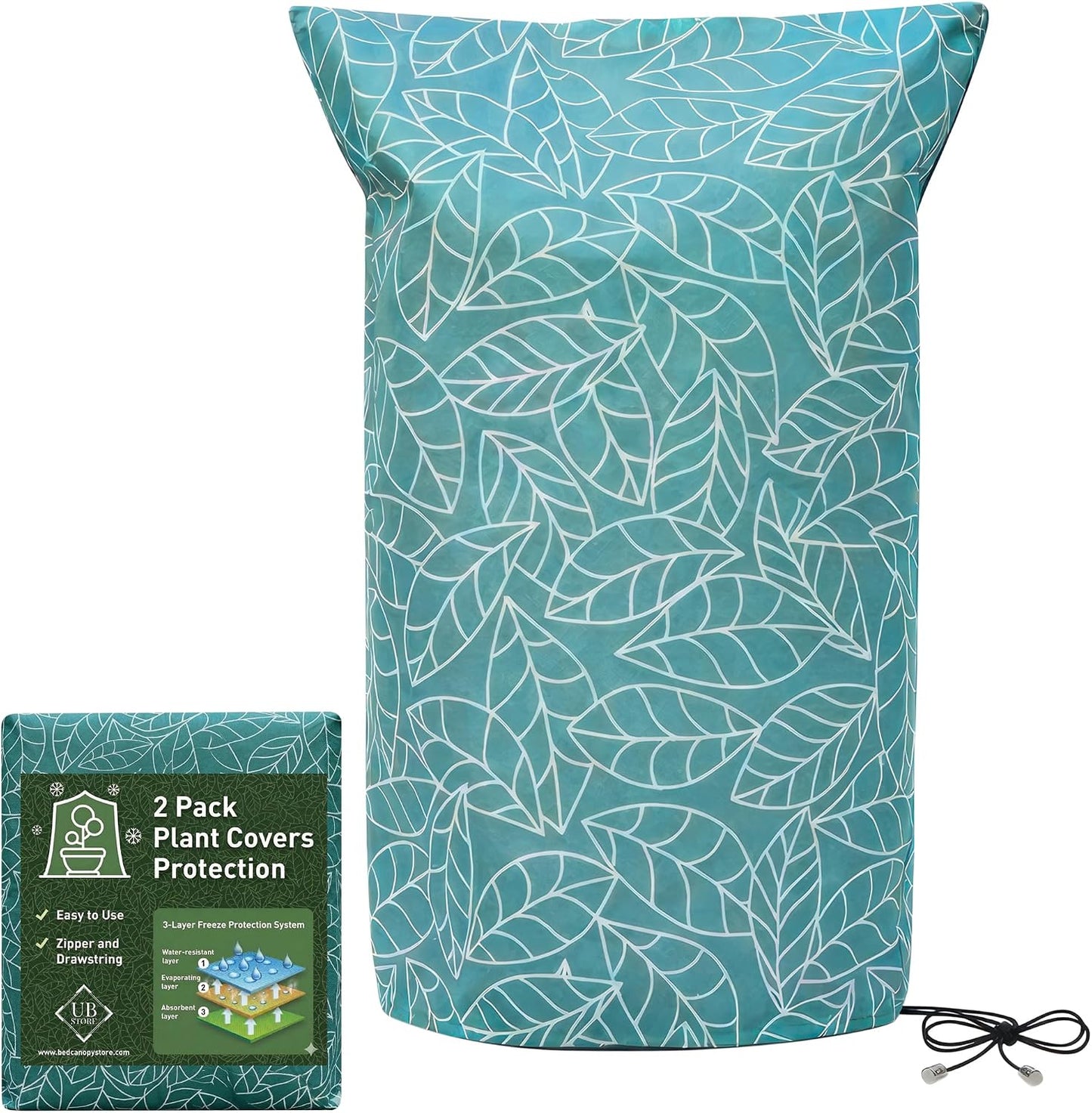 Plant Covers Freeze Protection 47"x71" | 2-Pack Winter Frost Blankets
