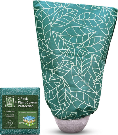 Plant Covers Freeze Protection 47"x71" | 2-Pack Winter Frost Blankets