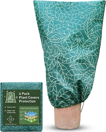Plant Covers Freeze Protection 47"x71" | 2-Pack Winter Frost Blankets