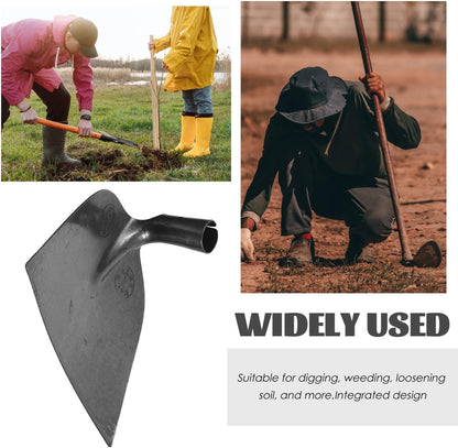 Manganese Steel Garden Hoe 10 Inch Wide Blade Durable Farming Tool for Digging Weeding and Soil Loosening with Rust Resistant Design