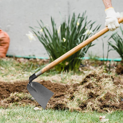 Manganese Steel Garden Hoe 10 Inch Wide Blade Durable Farming Tool for Digging Weeding and Soil Loosening with Rust Resistant Design