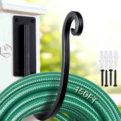 Garden Hose Holder Outside: Wall Mount Water Hose Holder - 8Inch Heavy Duty Garden Water Hose Hanger for Outside Hose Storage