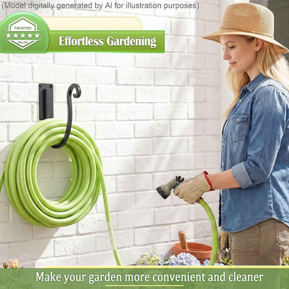 Garden Hose Holder Outside: Wall Mount Water Hose Holder - 8Inch Heavy Duty Garden Water Hose Hanger for Outside Hose Storage