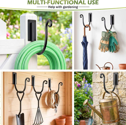 Garden Hose Holder Outside: Wall Mount Water Hose Holder - 8Inch Heavy Duty Garden Water Hose Hanger for Outside Hose Storage