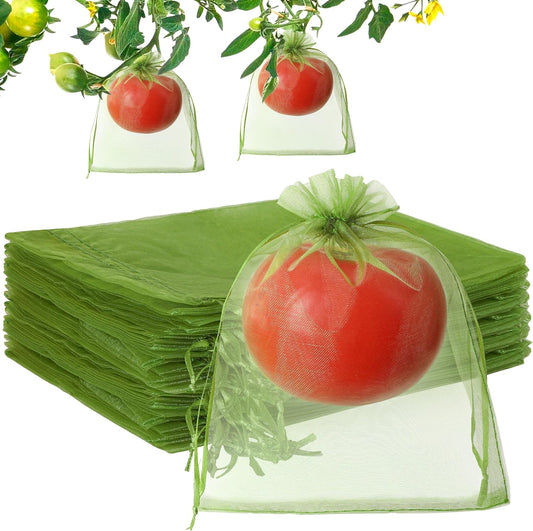 70PCS Fruit Protection Bags 6x8 Inch Green Netting