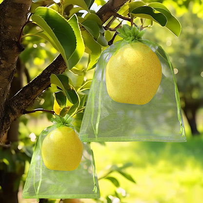 70PCS Fruit Protection Bags 6x8 Inch Green Netting