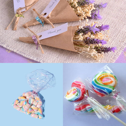 4" Twist Ties, Metallic Twist Ties, Reusable Plastic Coated Twist Ties for Bakery, Candy Bags, Coffee Bags, Goodie Bags, Pack of 300, Shiny Blue