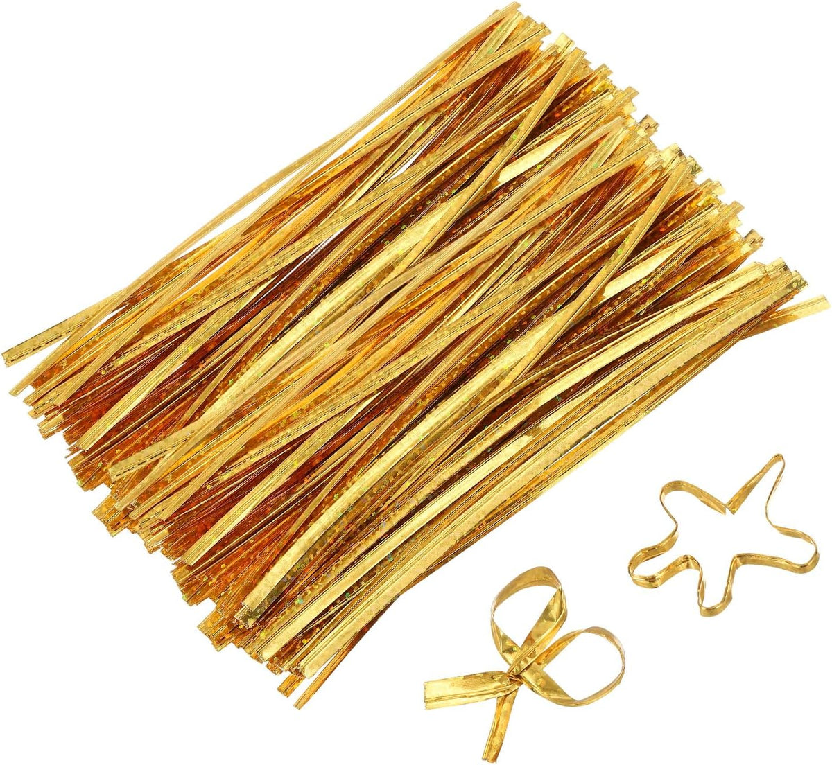 4" Twist Ties, Metallic Twist Ties, Reusable Plastic Coated Twist Ties for Bakery, Candy Bags, Coffee Bags, Goodie Bags, Pack of 300, Shiny Blue