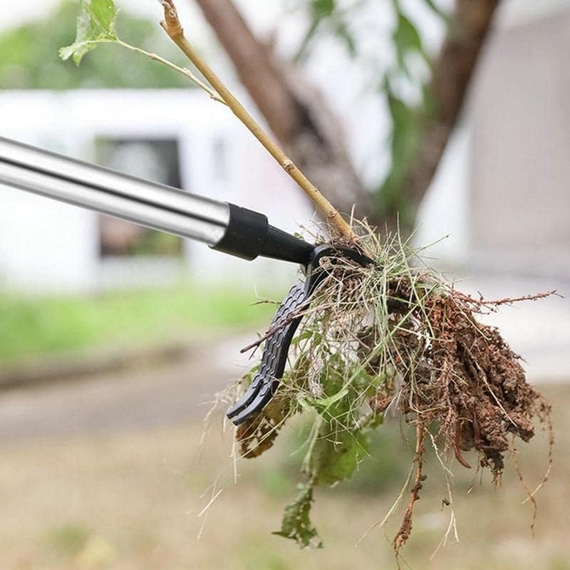 Stand-Up Weed Picker Head Replacement, Manual Weed Gripper with 4-Claw Head, No Bending/Kneeling Weeder Root Remover Tool