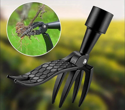 Stand-Up Weed Picker Head Replacement, Manual Weed Gripper with 4-Claw Head, No Bending/Kneeling Weeder Root Remover Tool