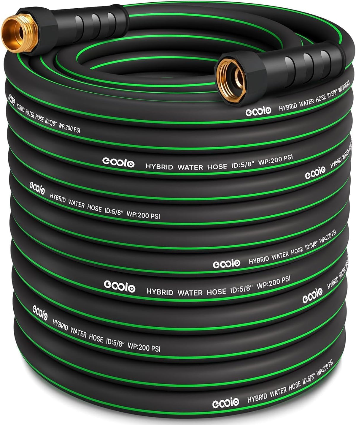 Heavy Duty Garden Hose 25ft, NON-EXPANDABLE Flexible Water Hose, Kink Resistant Lightweight Hybrid Hose, Leakproof Hose Male to Female Fittings
