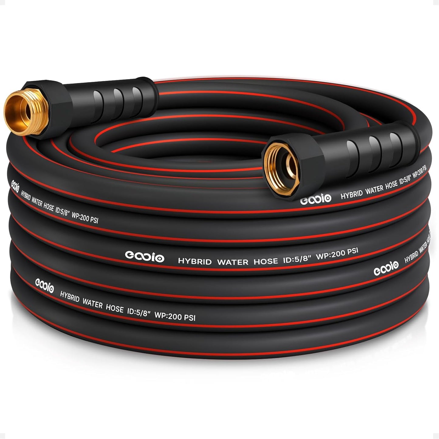 Heavy Duty Garden Hose 25ft, NON-EXPANDABLE Flexible Water Hose, Kink Resistant Lightweight Hybrid Hose, Leakproof Hose Male to Female Fittings